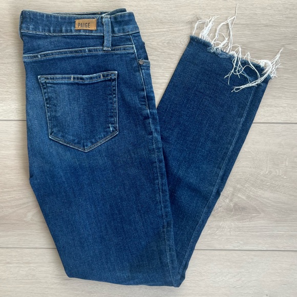 Paige Hoxton Ankle Peg Raw Hem Jeans - Picture 1 of 4